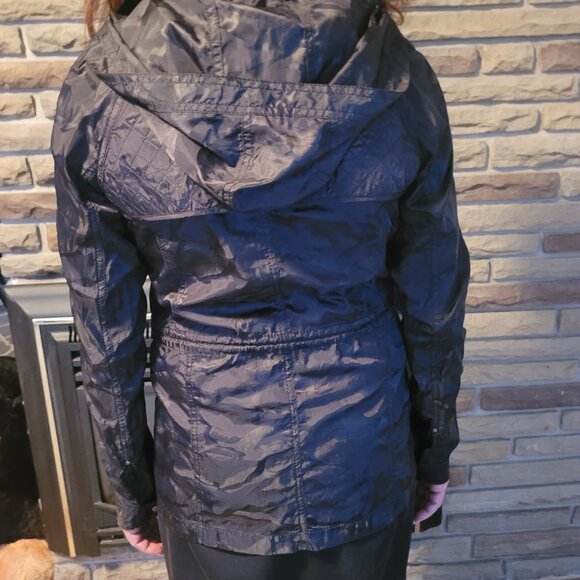 Vince Camuto Womens Black Full Zip Hooded Jacket - Picture 7 of 7